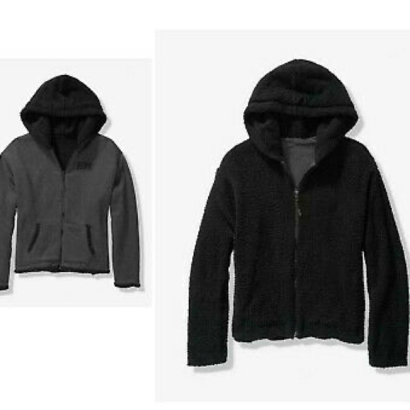 VS pink Reversible Sherpa Lined Full Zip Hoodie - Picture 1 of 3